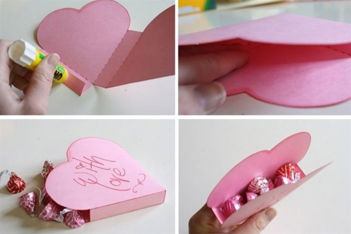 Сердце из конфет своими руками - подарок к 14 февраля | море творческих идей для детей
