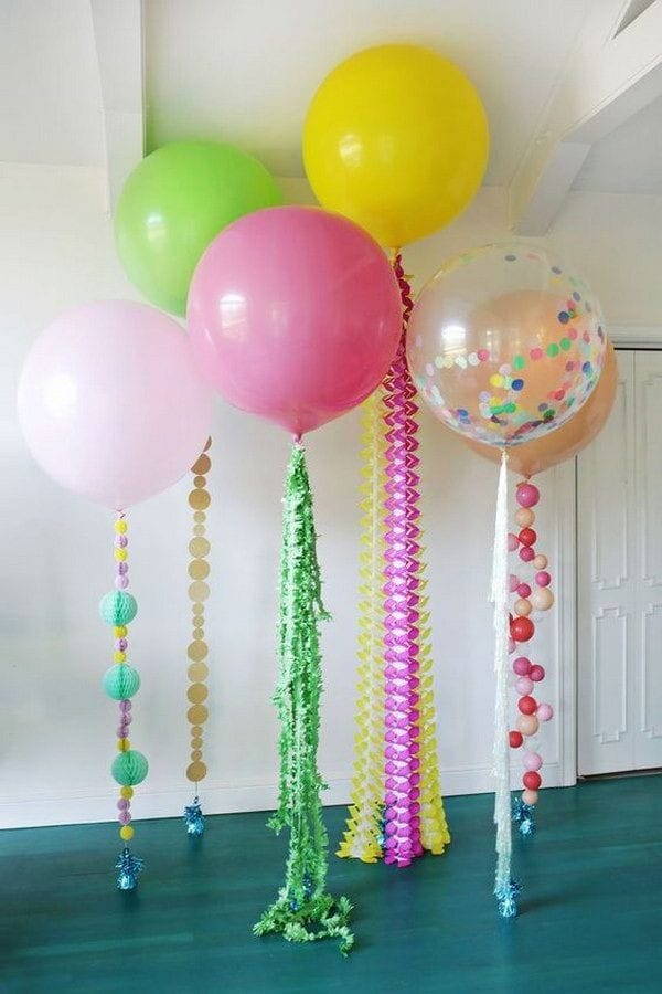 Как украсить комнату шарами своими силами. 20 идей с фото.