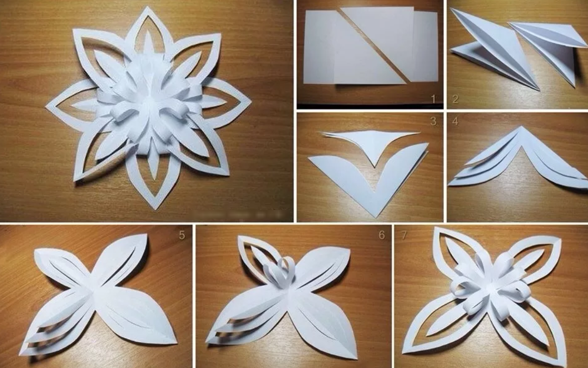 Как сделать красивую снежинку из бумаги своими руками