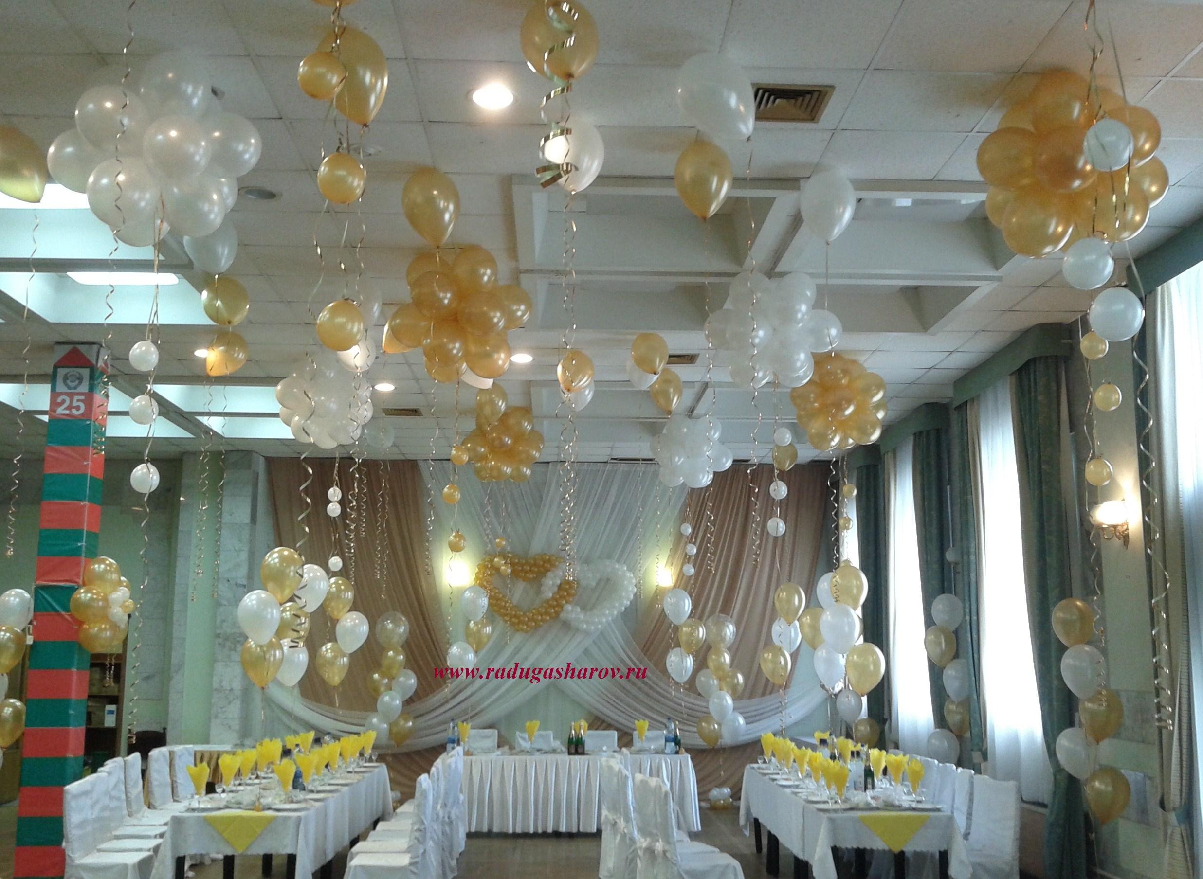 Оформление зала на свадьбу шарами [2022] – разноцветными & гелиевыми шарами? своими руками