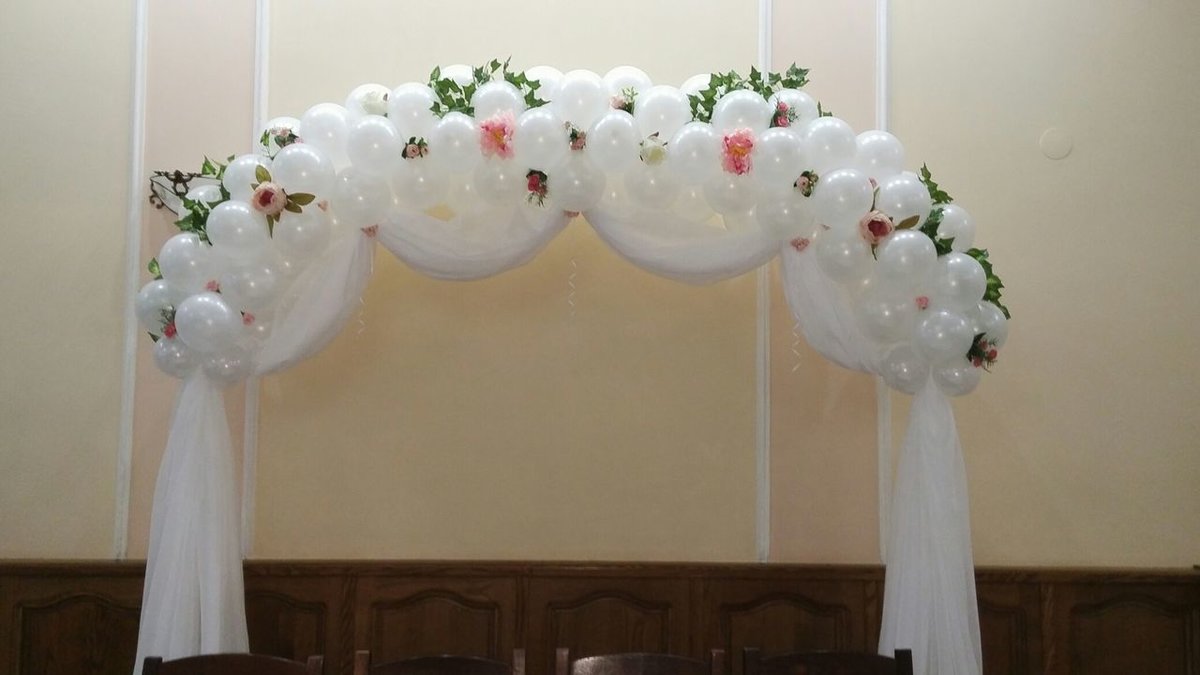 Украшение свадебного зала шарами: самые оригинальные идеи!