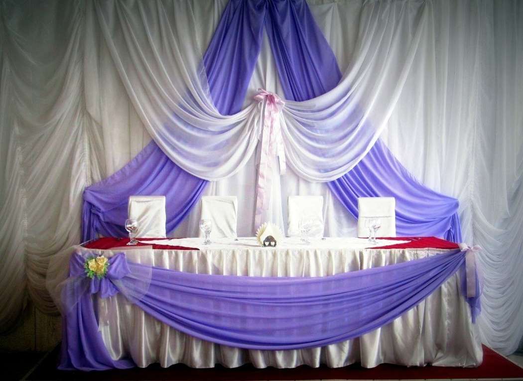 Свадебное оформление зала тканью - «союз-декор»