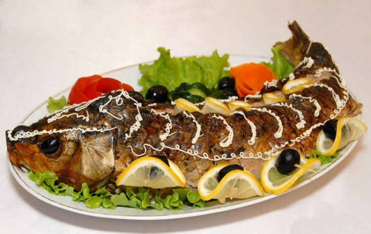 Фаршированная рыба в духовке целиком, простой рецепт приготовления с фото - блог полезных советов