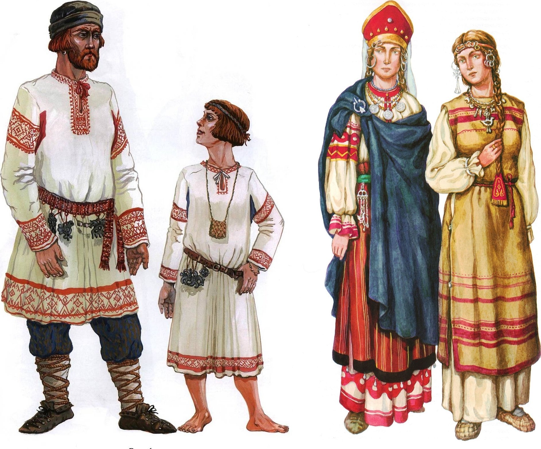 Одежда древних славян древней Руси