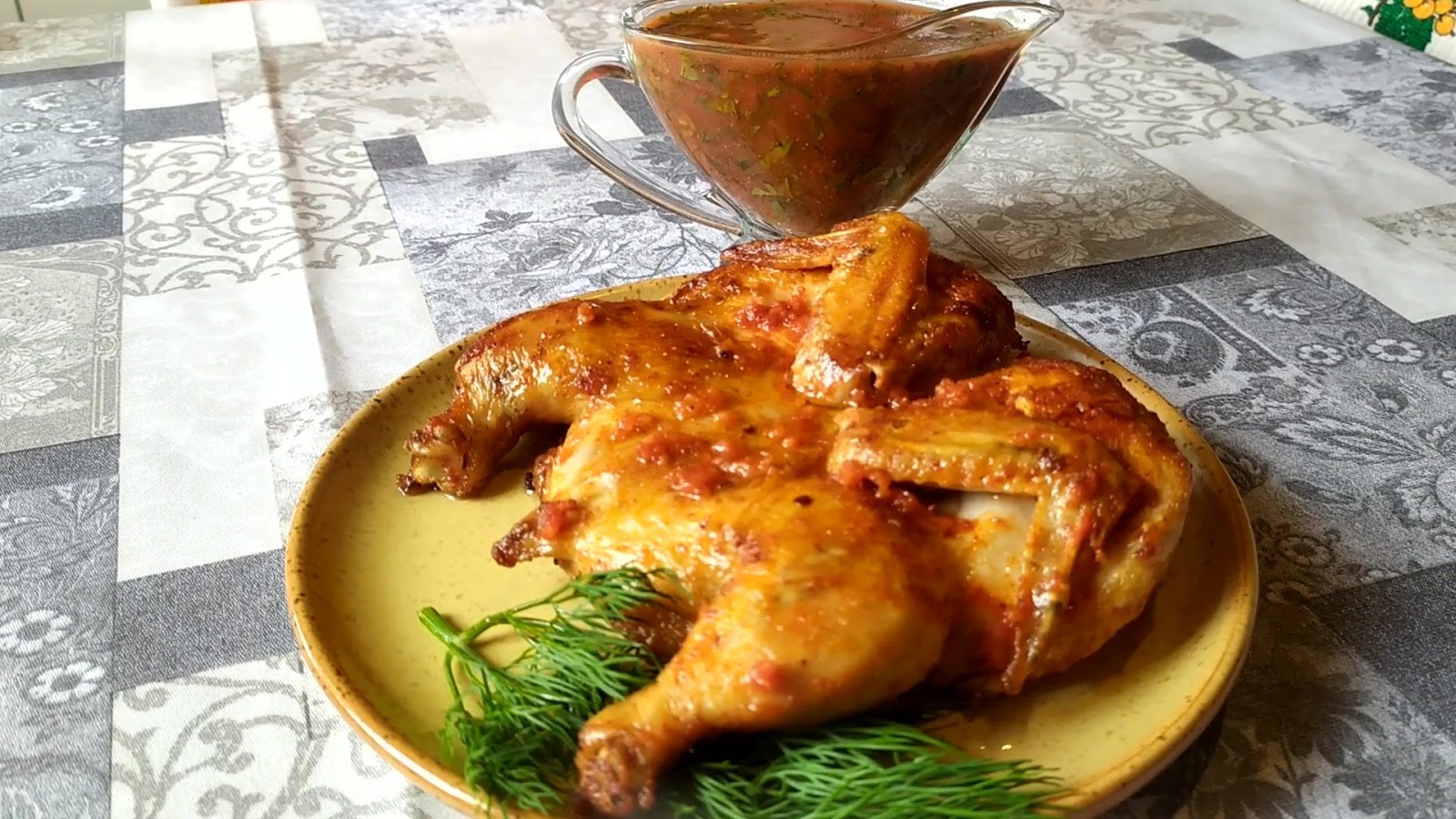 Цыпленок табака (тапака) - рецепт с фото пошагово