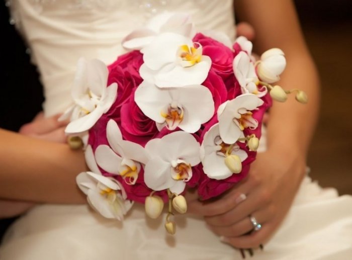 Магия свадебный букет из орхидей