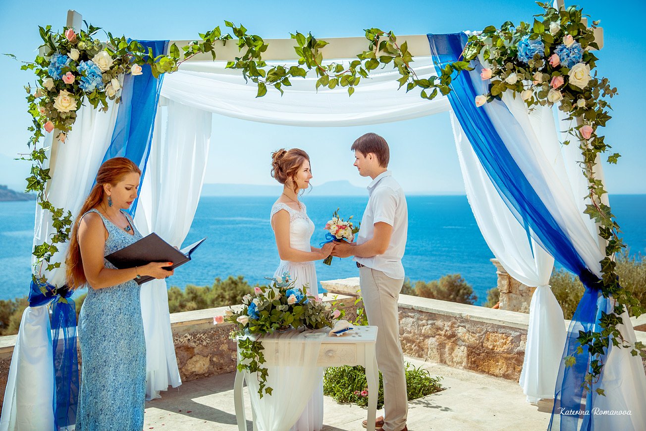 Свадебные церемонии на острове санторини в греции