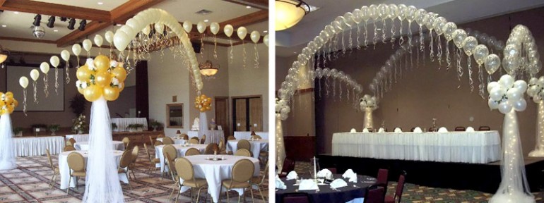 Оформление свадьбы воздушными шарами - виды и стили