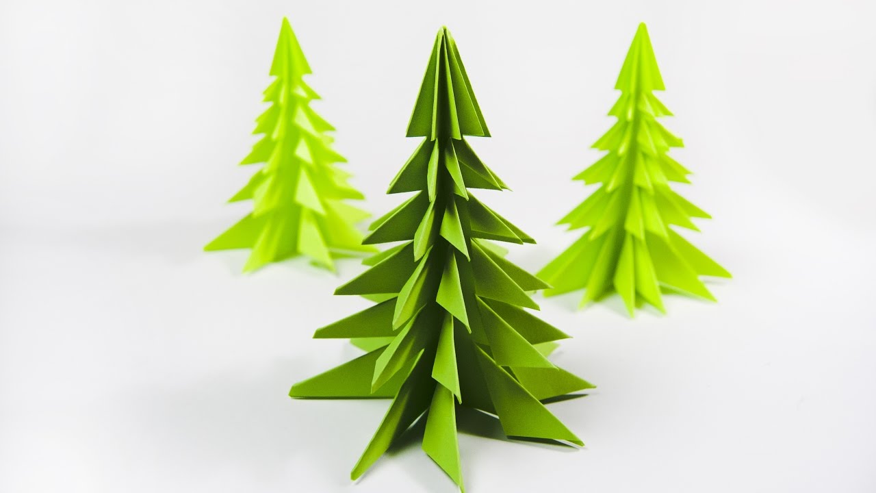 Как сделать елку из бумаги - 12 красивых идей на новый год (фото)