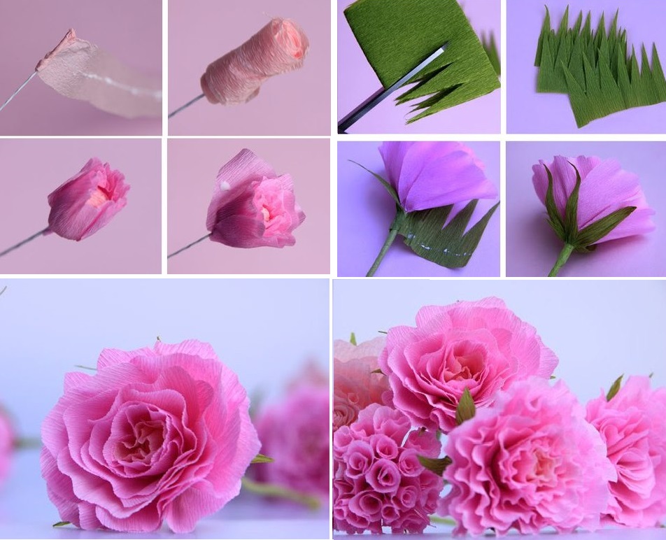 Поделки цветы из гофрированной бумаги своими руками