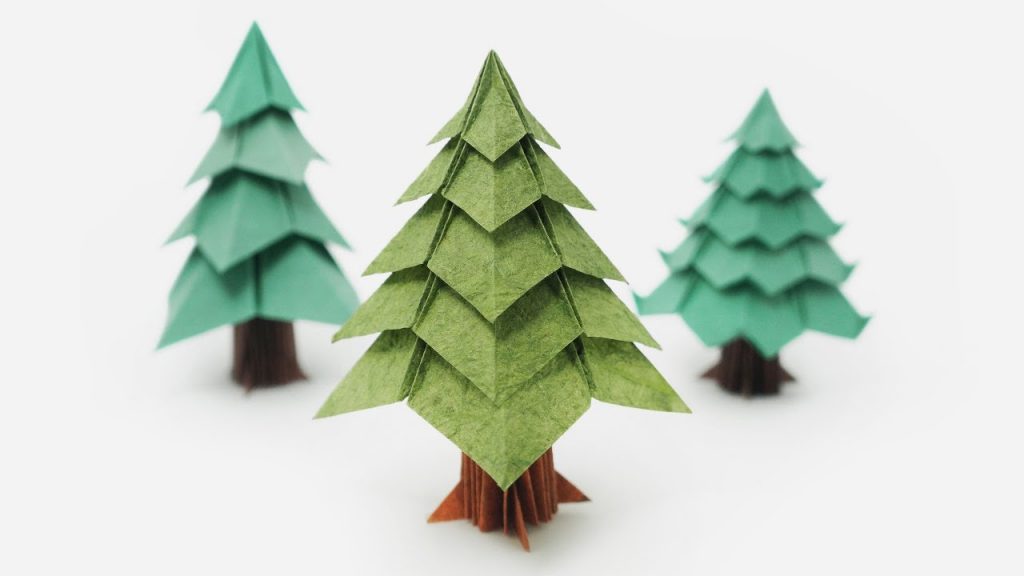Объемная елка из бумаги — схемы и трафареты для создания елки своими руками