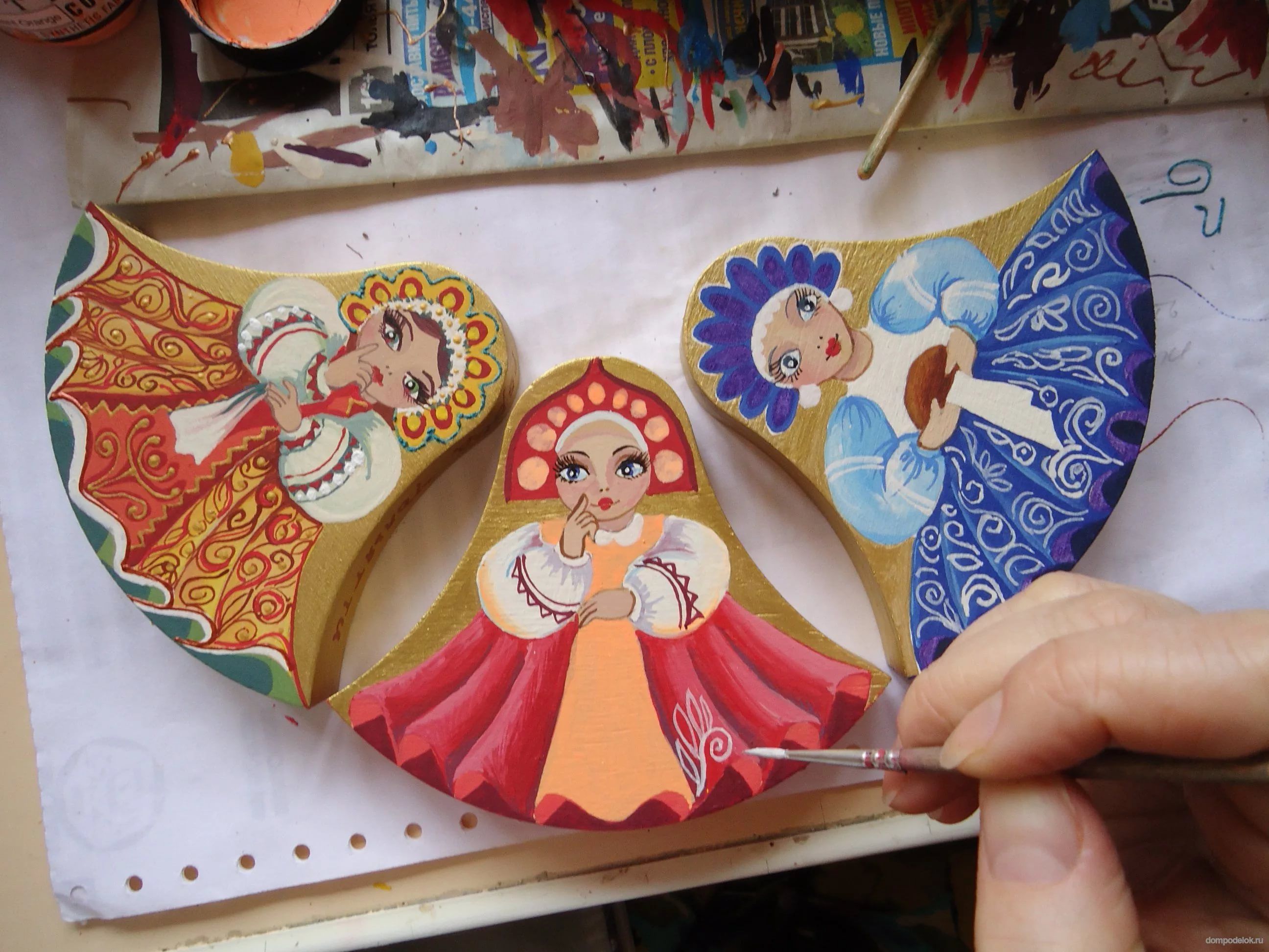 Русские народные поделки: мастер-классы по созданию матрешек, изделий из глины, аппликаций (77 фото)