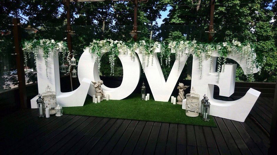 Буквы для фотосессии на свадьбу своими руками