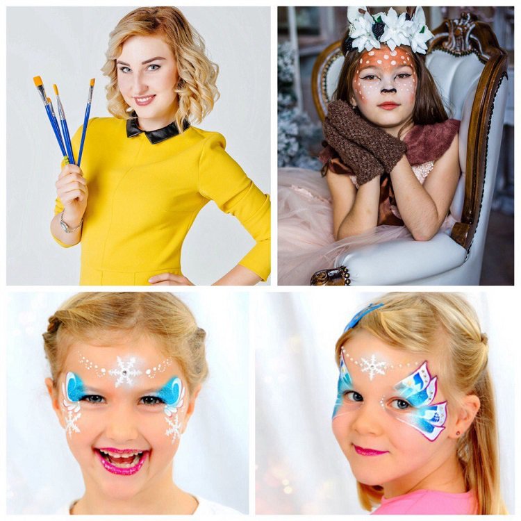 Аквагрим для девочек и мальчиков: рисунки на лице, из чего создается макияж, мастер-класс грима для девочки