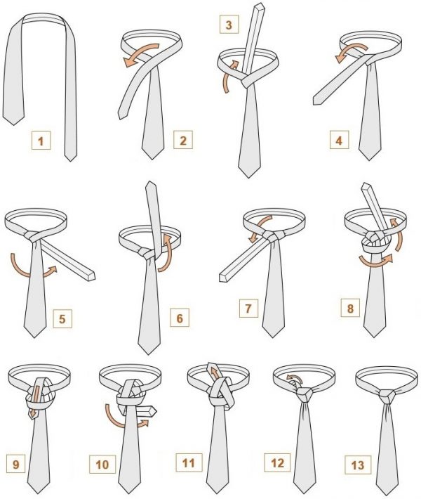 Завязать галстук пошагово вы сможете, с легкостью прочитав эту статью