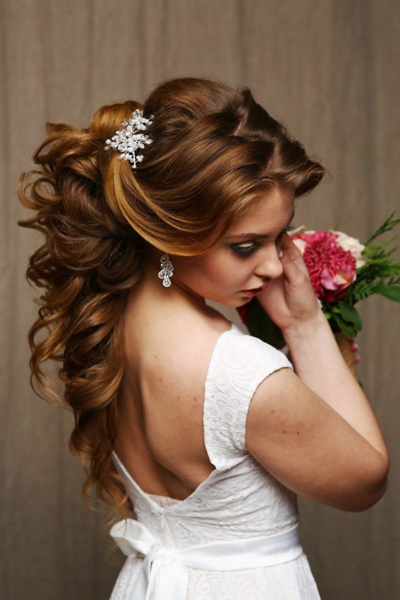 2021 (+240 фото) свадебные прически на длинные волосы с фатой