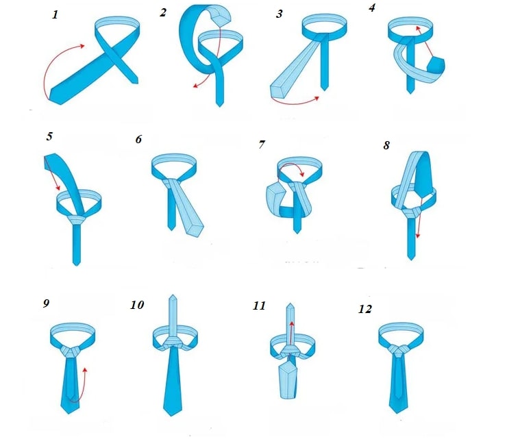 Как завязывать женский галстук