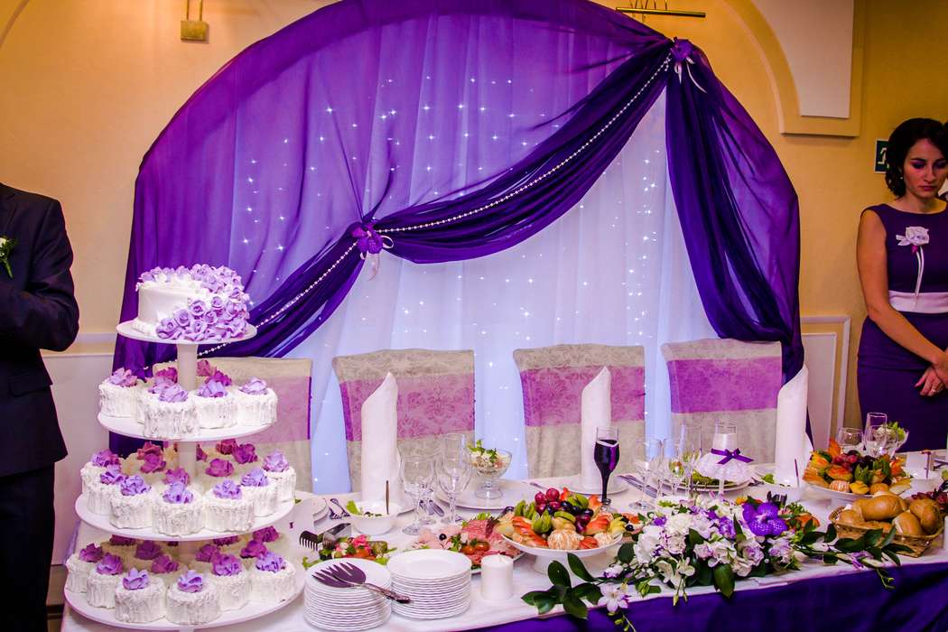Оформление зала на свадьбу тканью – идеи декора