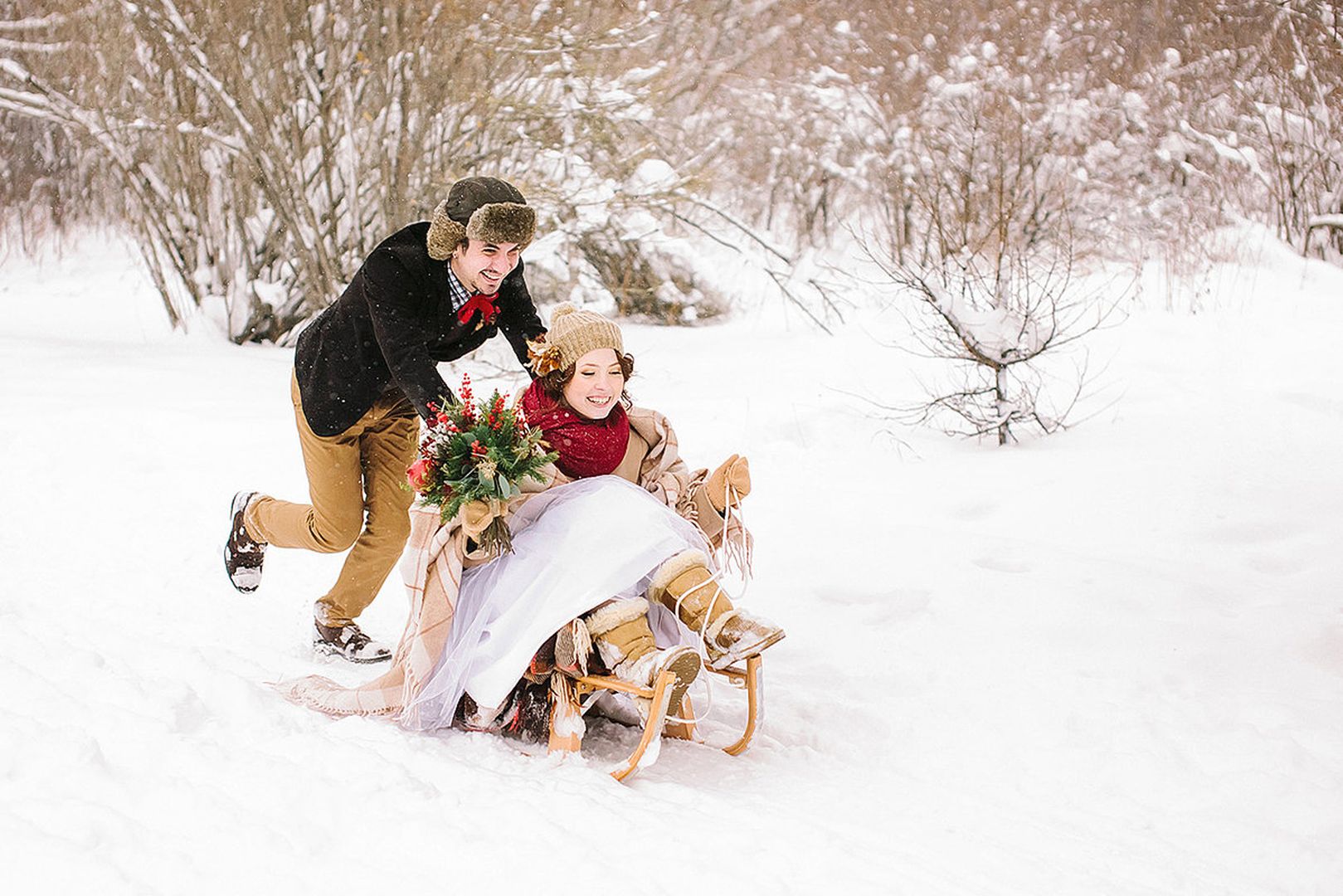 Зимняя свадьба: лучшие идеи для фотосессии