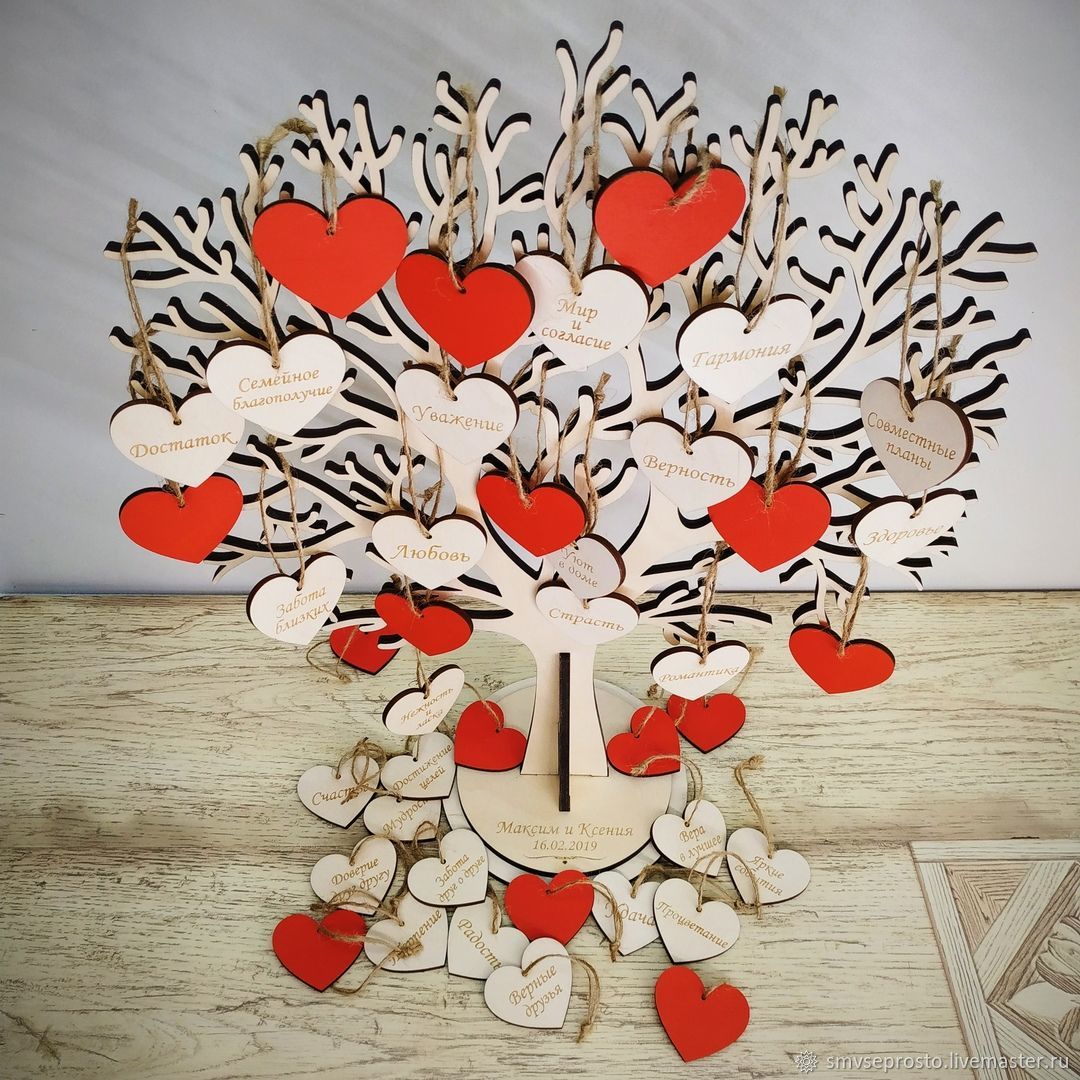 Дерево пожеланий на свадьбу - оригинальные идеи оформления