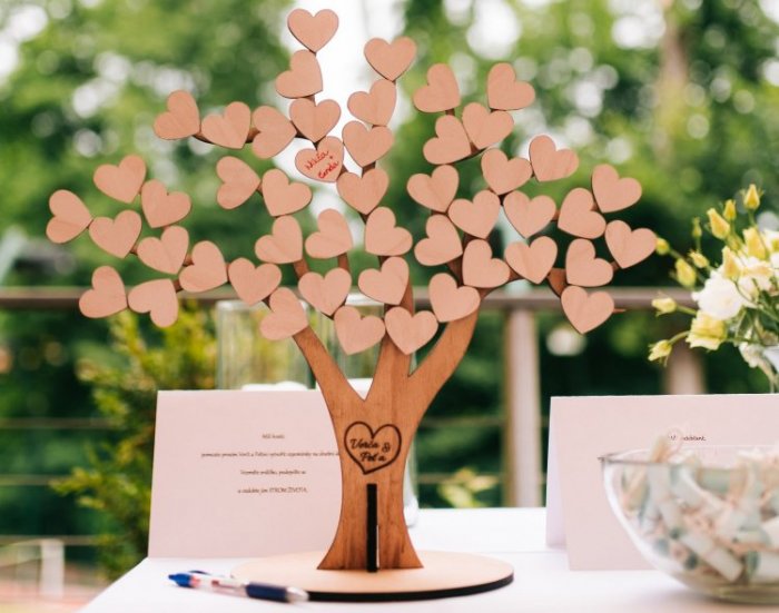 Дерево пожеланий на свадьбу: лучшие идеи и шаблоны
