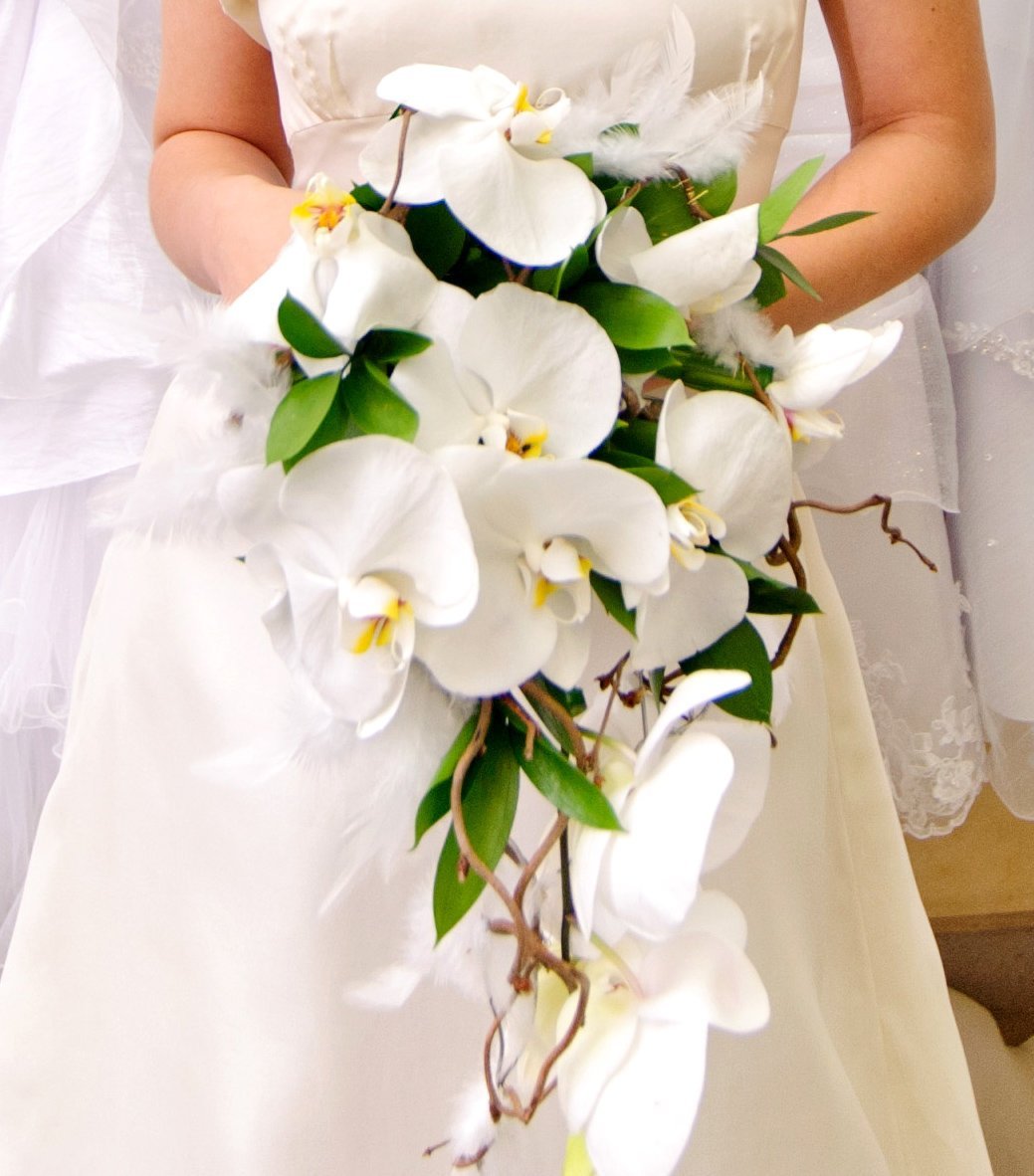 Свадебный букет из орхидей - фото идеи, мастер-класс
