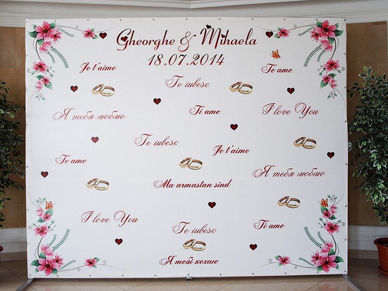 Свадебный баннер: оригинальное украшение для фотосессии свадьбы