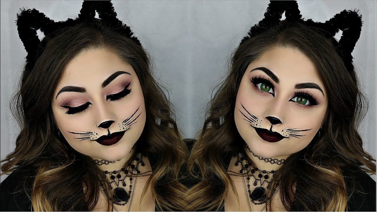 Макияж на хэллоуин: макияж кошки